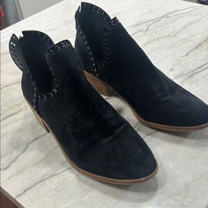 Vince Camuto Black Suede Ankle Boots